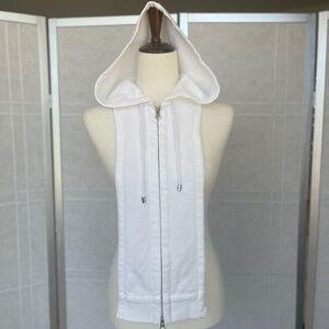 NWT Veronica Beard White Hoodie Dickey sz 00-14
